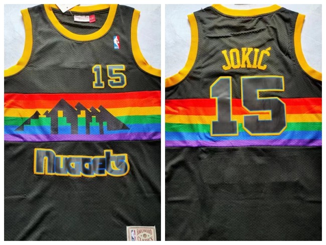 Denver Nuggets 15 Nikola Jokić Basketball Jersey Black City Edition