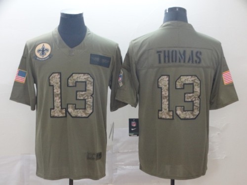 New Orleans Saints 13 Michael Thomas Football Jersey New Salute to Service Camo