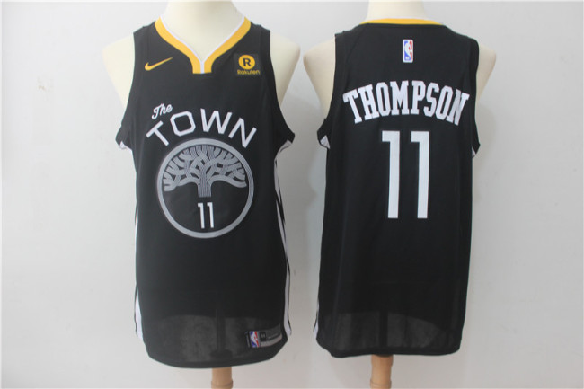 Nike Golden State Warrior 11 klay Thompson Basketball Jersey Black Fan Edition