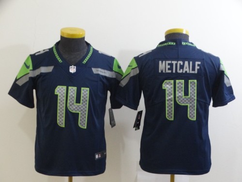 Youth Seattle Seahawks 14 DK Metcalf Football Jersey Legend Navy Blue
