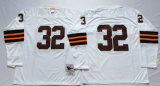 Cleveland Browns 32 Jim Brown Football Jersey White Retro
