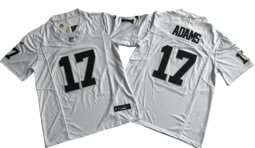 Oakland Raiders 17 Davante Adams Football Jersey White Three Dynasties