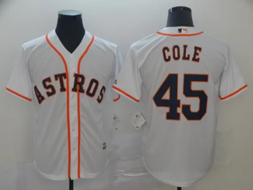 Houston Astros 45 Gerrit Cole Baseball Jersey White Fan