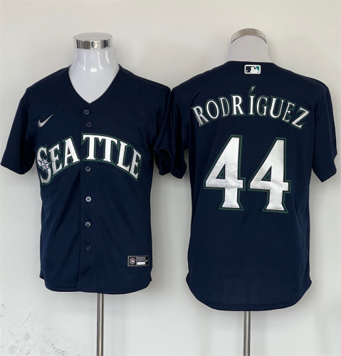 Nike Seattle Mariners 44 Julio Rodriguez Baseball Jersey Navy Blue