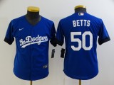 Youth Nike Los Angeles Dodgers 50 Mookie Betts Baseball Jersey Blue City Edition