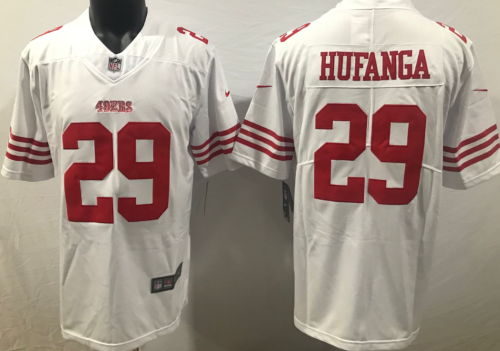 San Francisco 49ers 29 Talanoa Hufanga Football Jersey Legend White