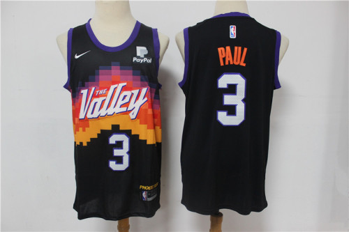 Nike Feinikesi suns 3 Chris Paul Basketball Jersey Black City Edition