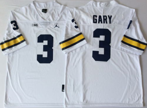 Jordan Brand Michigan Wolverines 3 Rashan Gary College Limited Football Jersey White