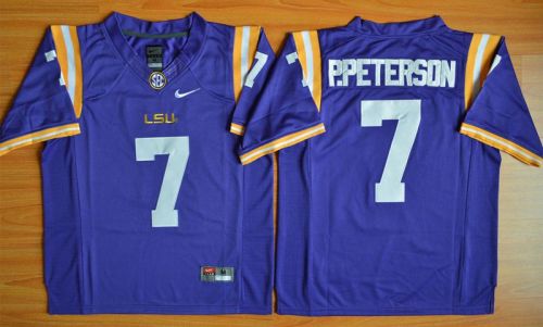 LSU Tigers 7 Patrick Peterson College Football Jersey Purple