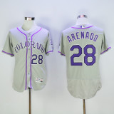 Colorado Rockies 28 Nolan Arenado Flexbase Baseball Jersey Gray