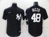 Nike New York Yankees 48 Anthony Rizzo Baseball Jersey Black