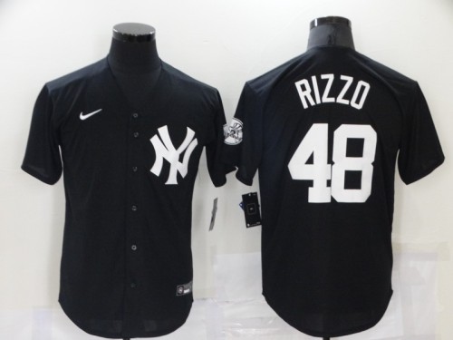 Nike New York Yankees 48 Anthony Rizzo Baseball Jersey Black