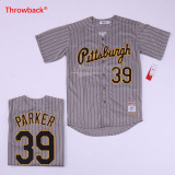 Pittsburgh Pirates 39 Dave Parker Baseball Jersey Gray Retro