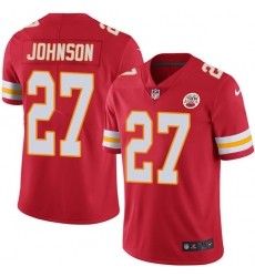 Kansas City Chiefs 27 Larry Johnson Football Jersey Legend Red