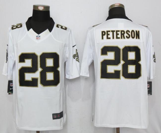 New Orleans Saints 28 Adrian Peterson Football Jersey White
