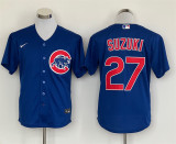 Nike Chicago Cubs 27 Seiya Suzuki Baseball Jersey Blue