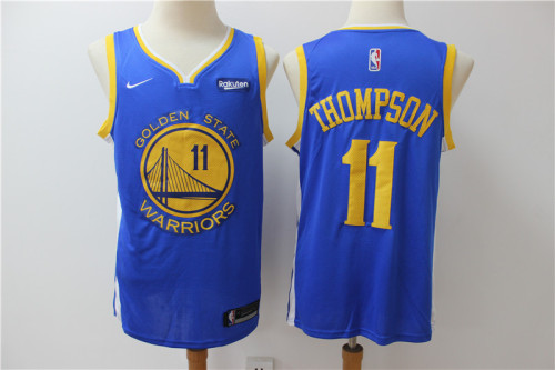 Nike Golden State Warrior 11 klay Thompson Basketball Jersey Blue Fan Edition