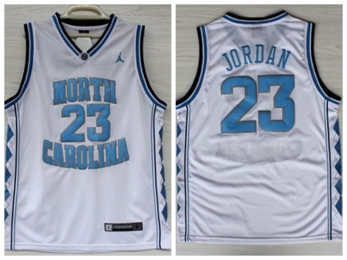 North Carolina 23 Michael Jordan College Basketball Jersey White