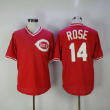 Cincinnati Reds 14 Pete Rose Baseball Jersey Red retro net eye