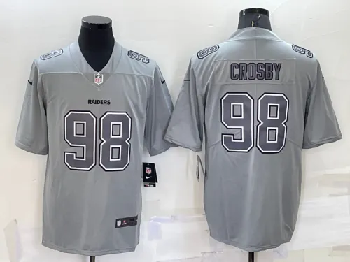 Oakland Raiders 98 Sidney Crosby Football Jersey Legend Gray