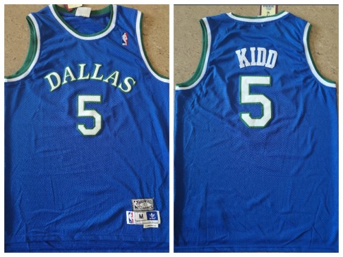 Dallas Mavericks 5 Jason Kidd Nowitzki Basketball Jersey Blue