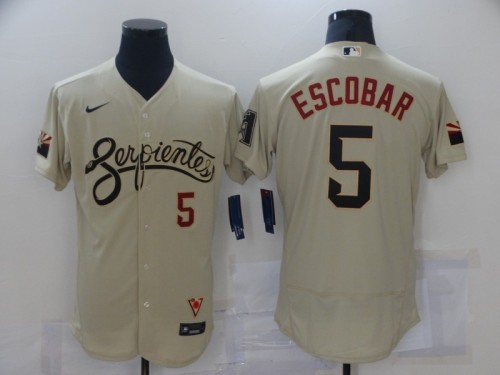All star Nike Arizona Diamondbacks 5 Eduardo Escobar Flexbase Baseball Jersey Beige