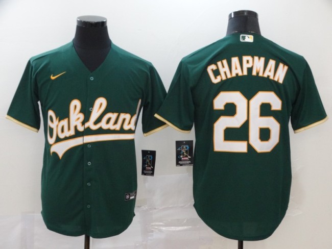Nike Oakland Athletics 26 Matt Chapman Baseball Jersey Green Fan