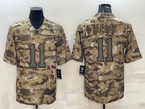 Dallas Cowboys 11 Micah Parsons Football Jersey salute Camo