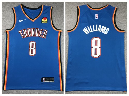 Nike Oklahoma City Thunde 8 Jalen Williams Basketball Jersey Blue