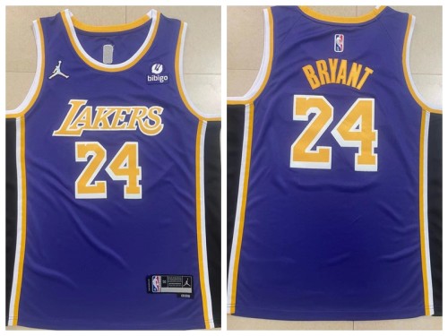 Jordan Los Angeles Lakers 24 Kobe Bryant Basketball Jersey purple 75th Anniversary Edition