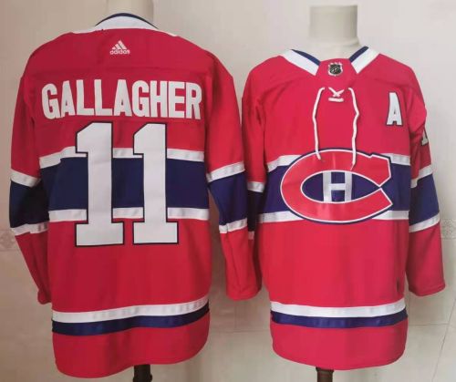 Adidas Montreal Canadiens 11 Brendan Gallagher Ice Hockey Jersey Red