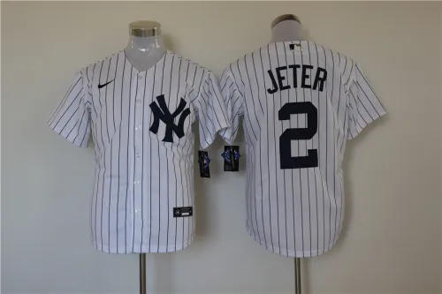 Nike New York Yankee 2 Derek Jeter Baseball Jersey White Fan