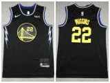 Nike Golden State Warrior 22 Andrew Wiggins Basketball Jersey Black City Edition 75th anniversary