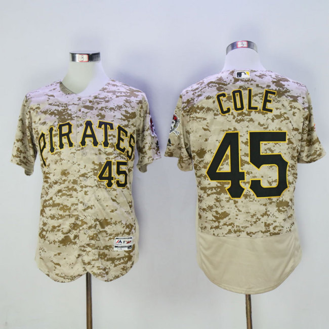 Pittsburgh Pirates 45 Gerrit Cole Flexbase Baseball Jersey Camo