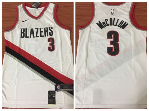 Nike Portland Trail Blaze 3 CJ McCollum Basketball Jersey White Fan Edition