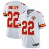 Kansas City Chiefs 22 Robert Golden Football Jersey Legend White