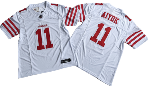San Francisco 49ers 11 Brandon Aiyuk Football Jersey White Three Dynasties