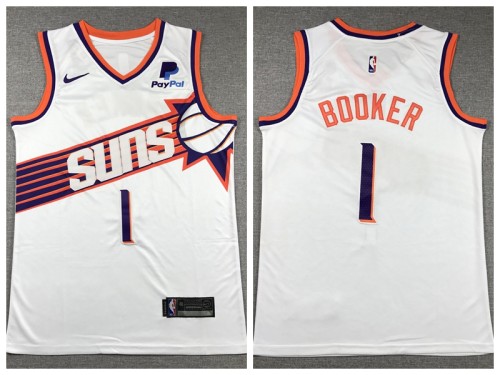 Nike Feinikesi suns 1 Devin Booker Basketball Jersey White