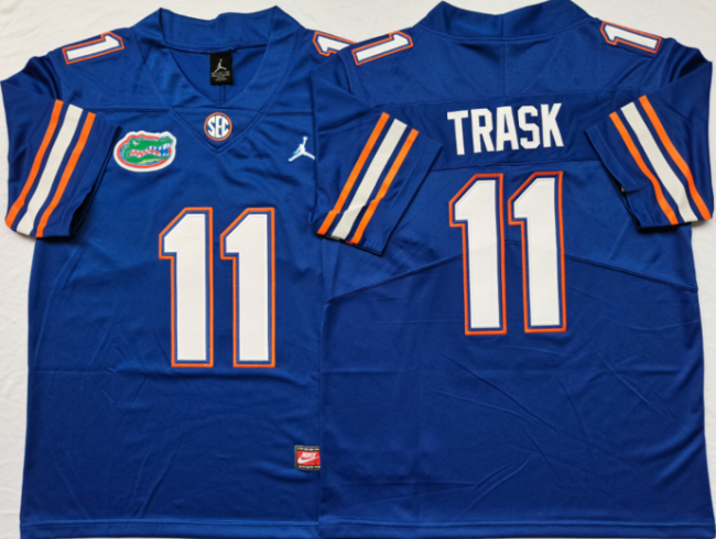 Florida Gators 11 Kyle Trask College Football Jersey Blue