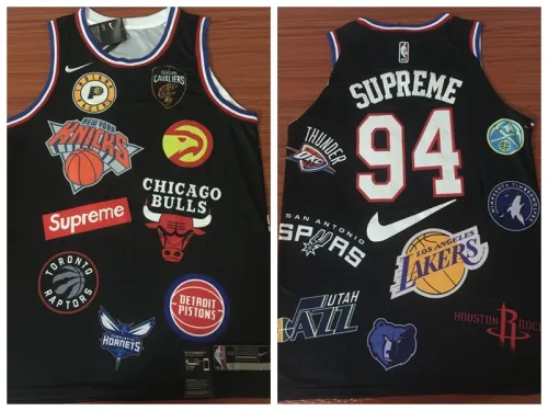 Nike 94 Supreme joint Basketball Jersey black
