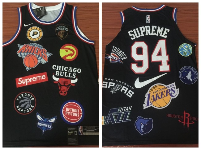 Nike 94 Supreme joint Basketball Jersey black