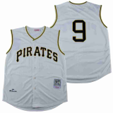 Pittsburgh Pirates 9 Bill Mazeroski Baseball Jersey BeIge sleeveless Retro