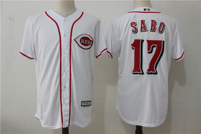 Cincinnati Reds 17 Chris Sabo Baseball Jersey White Fans