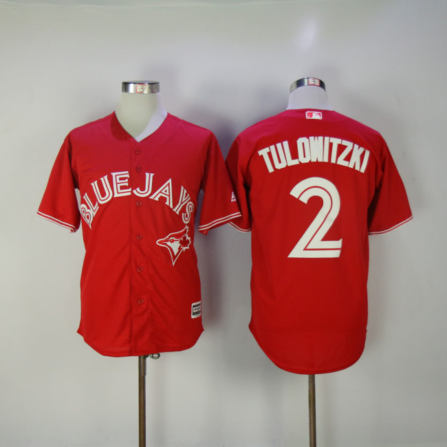 Toronto Blue Jays 2 Troy Tulowitzki Baseball Jersey Red Fan version