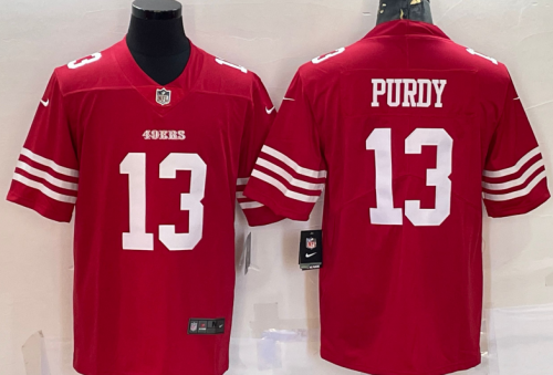 San Francisco 49ers 13 Brock Purdy Football Jersey Red