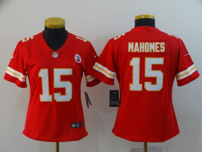 Women Kansas City Chiefs 15 Patrick Mahomes Football Jersey Legend Red