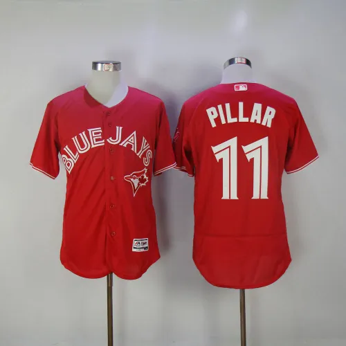 Toronto Blue Jays 11 Kevin Pillar Flexbase Baseball Jersey Red