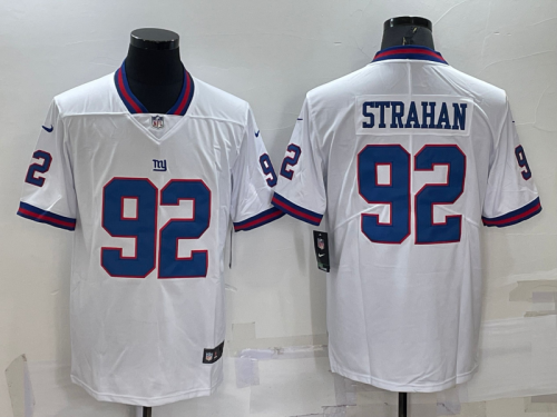 New York Giants 92 Michael Strahan Football Jersey Limited White