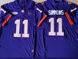 Clemson Tigers 11 Isaiah Simmons College Football Jersey Purple