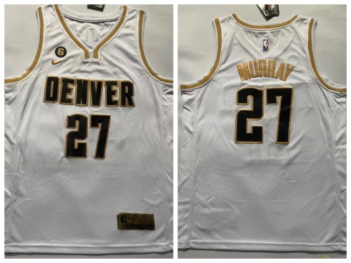 Nike Denver Nuggets 27 Jamal Murray Basketball Jersey White
